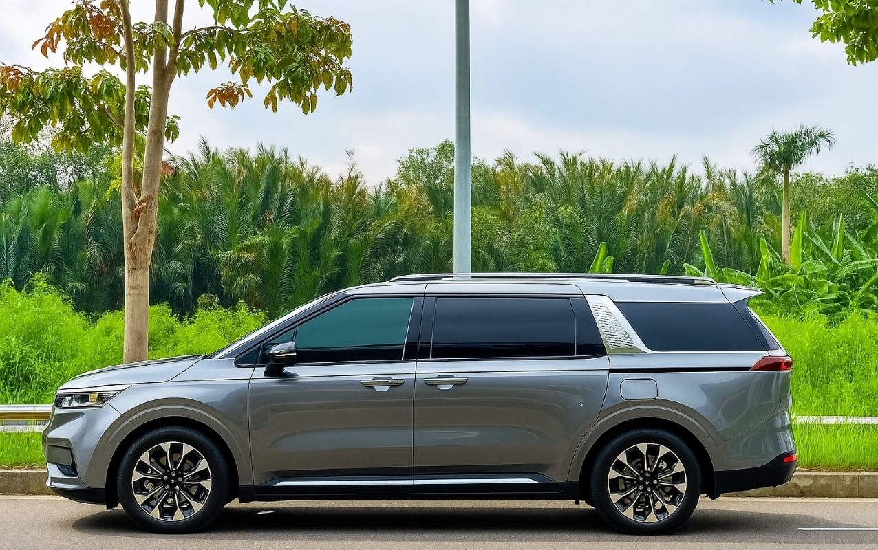 Xe 7 chỗ Kia Carnival màu xám phục vụ xe tiện chuyến Hạ Long đi Hà Nội, sân bay [2025]