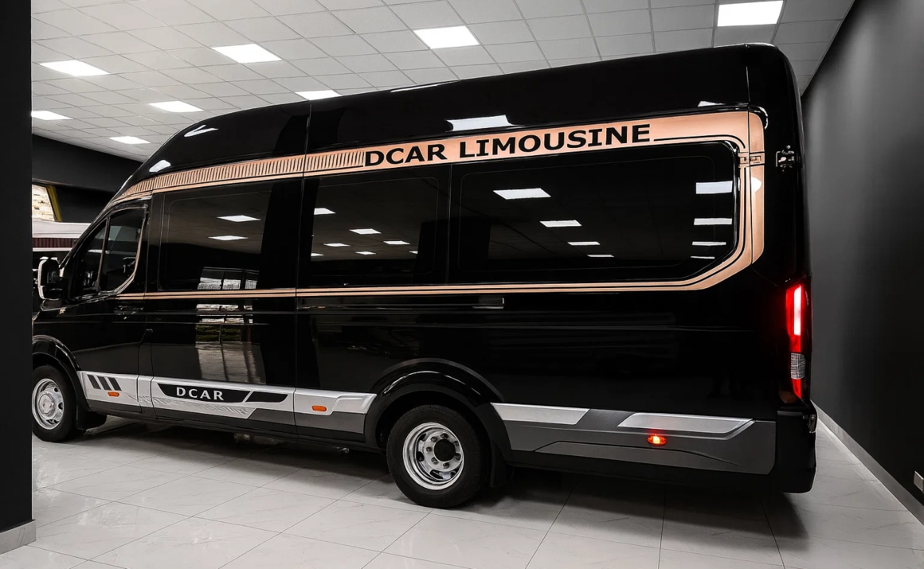 Xe du lịch Hải Phòng Mai Châu dòng DCar Limousine màu đen sang trọng