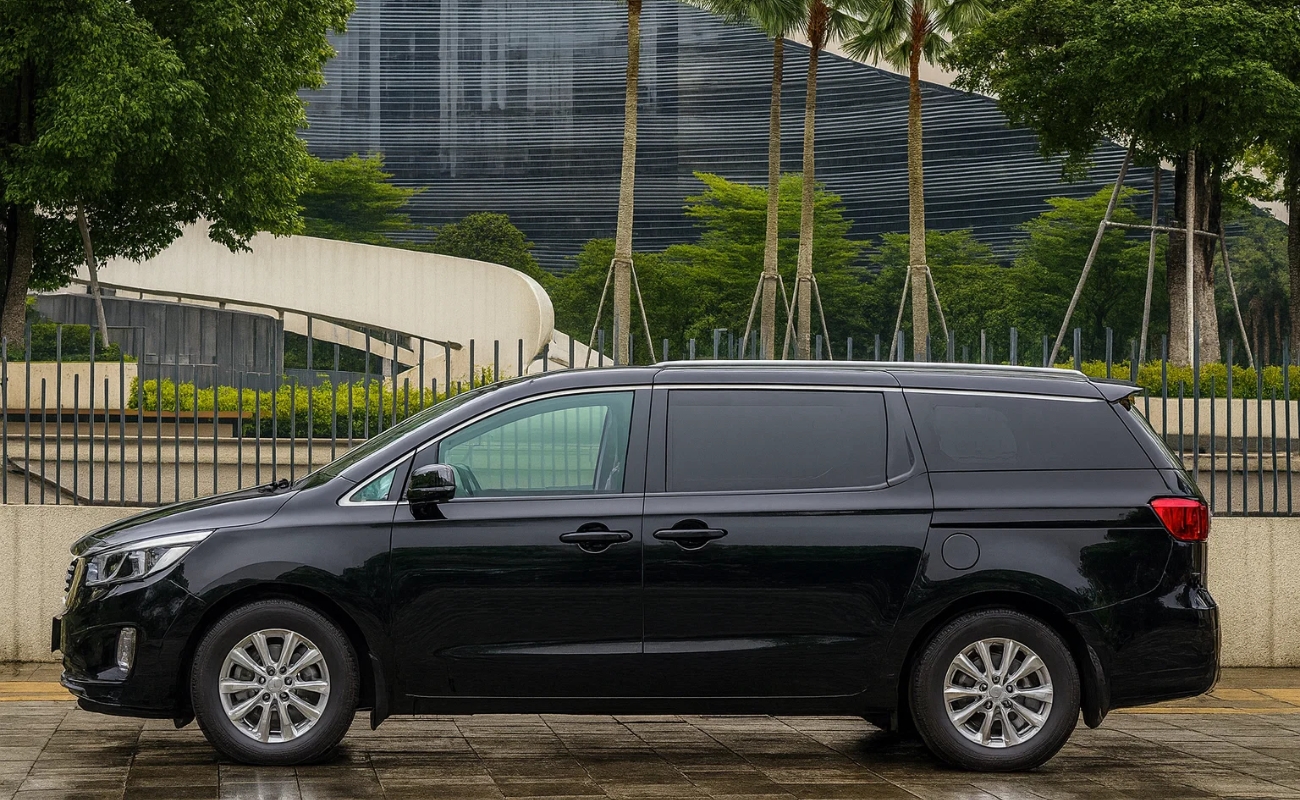 Xe du lịch Hải Phòng đi Ecopark - Kia Sedona 7 chỗ màu đen