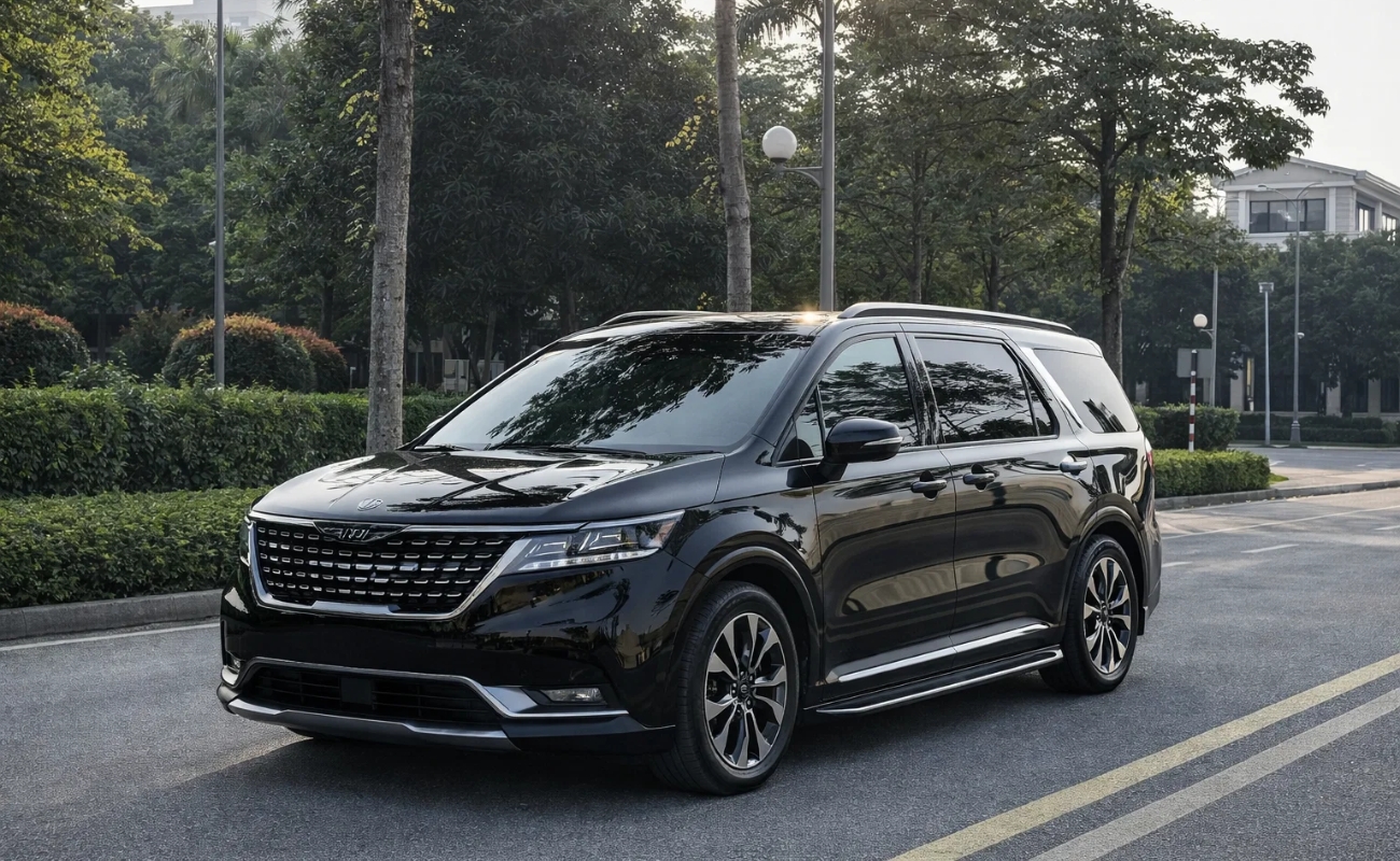 Xe du lịch Hải Phòng đi Tà Chì Nhù - Kia Carnival 7 chỗ màu đen