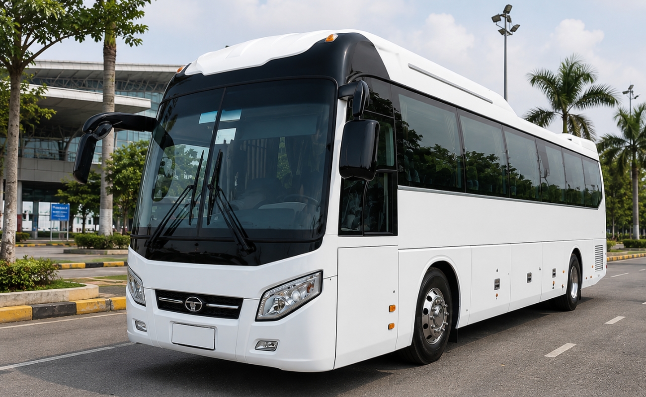 Hình ảnh chiếc xe du lịch màu trắng minh họa cho cách ứng xử khi tài xế buồn ngủ